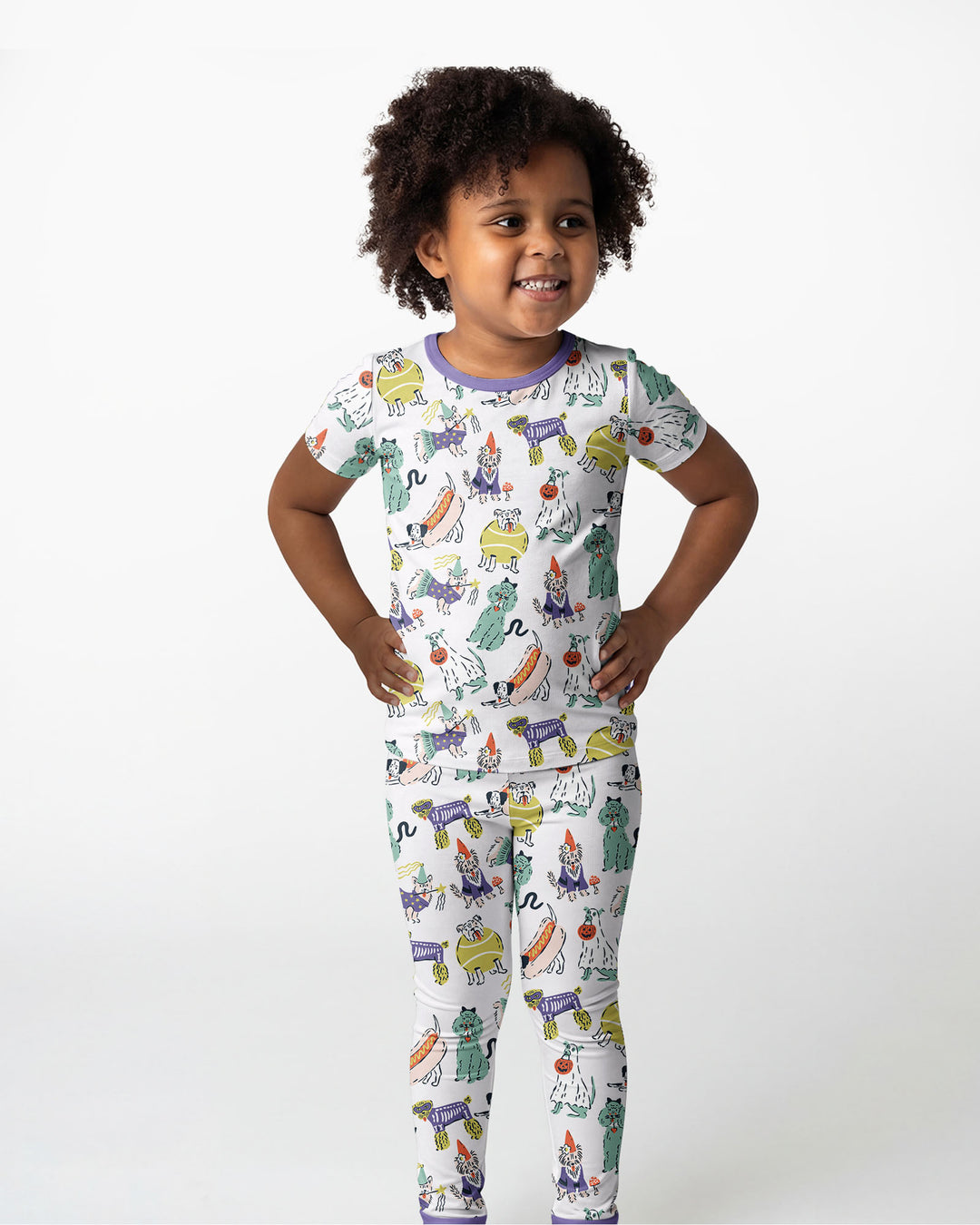 Bark-O-Ween Bamboo Two Piece Short Sleeve Pajama Set