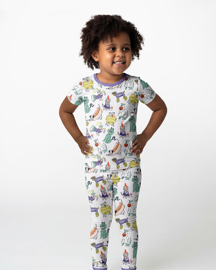 Bark-O-Ween Bamboo Two Piece Short Sleeve Pajama Set