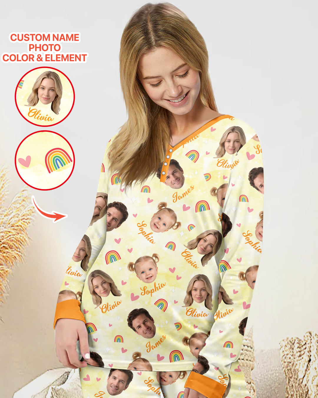 Personalized Family Matching Bamboo Women Pajama Set