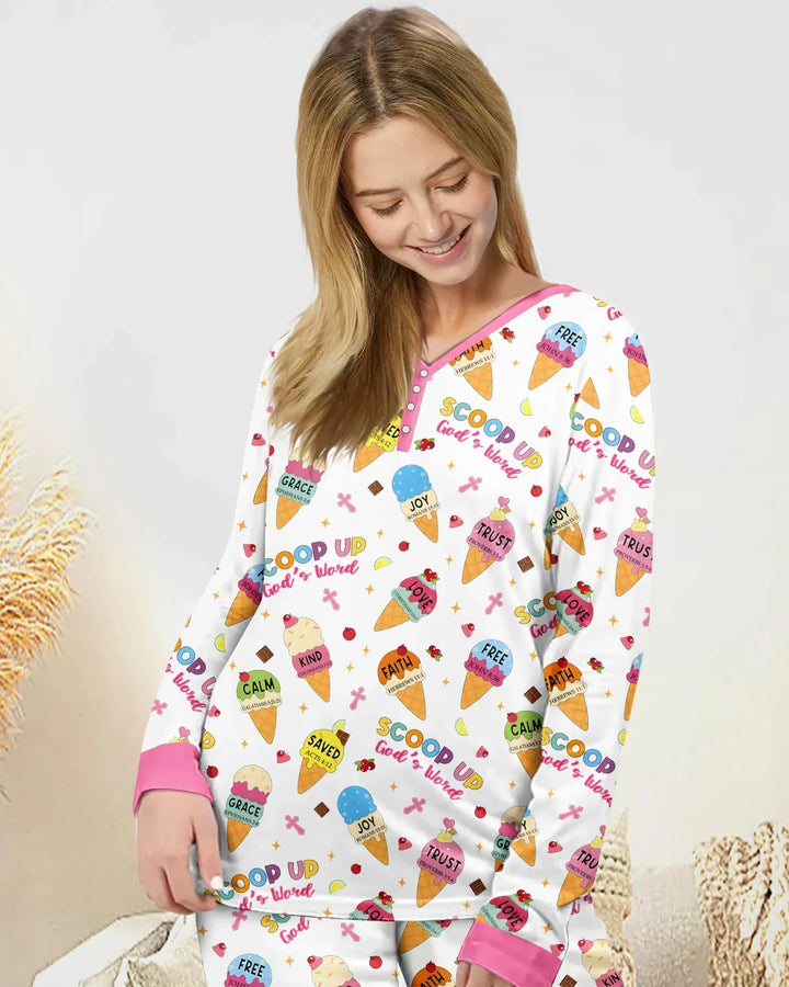 Plantilla de conjunto de pijama de mujer de bambú