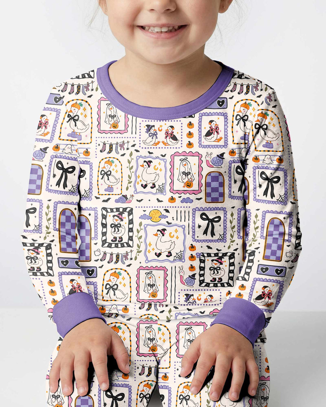 Just a Goose Halloween Bamboo Two Piece Long Sleeve Pajama Set