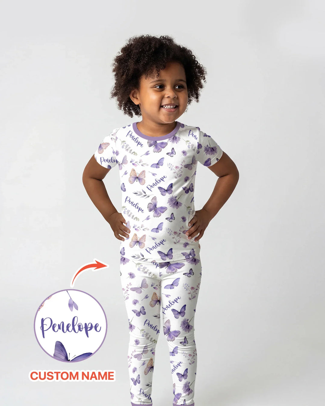 Zweiteiliges, kurzärmliges Pyjama-Set mit Marienkäfern