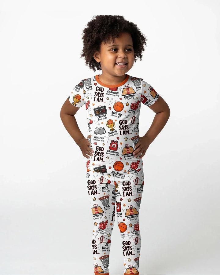 Zweiteiliges, kurzärmliges Pyjama-Set mit Marienkäfern