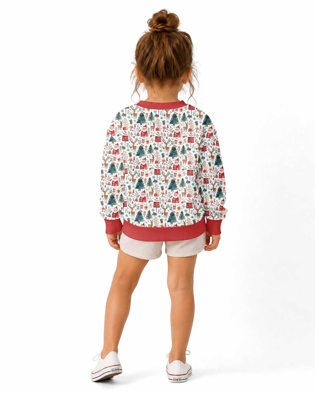 Christmas Tree Santa Bamboo Crewneck Sweatshirt