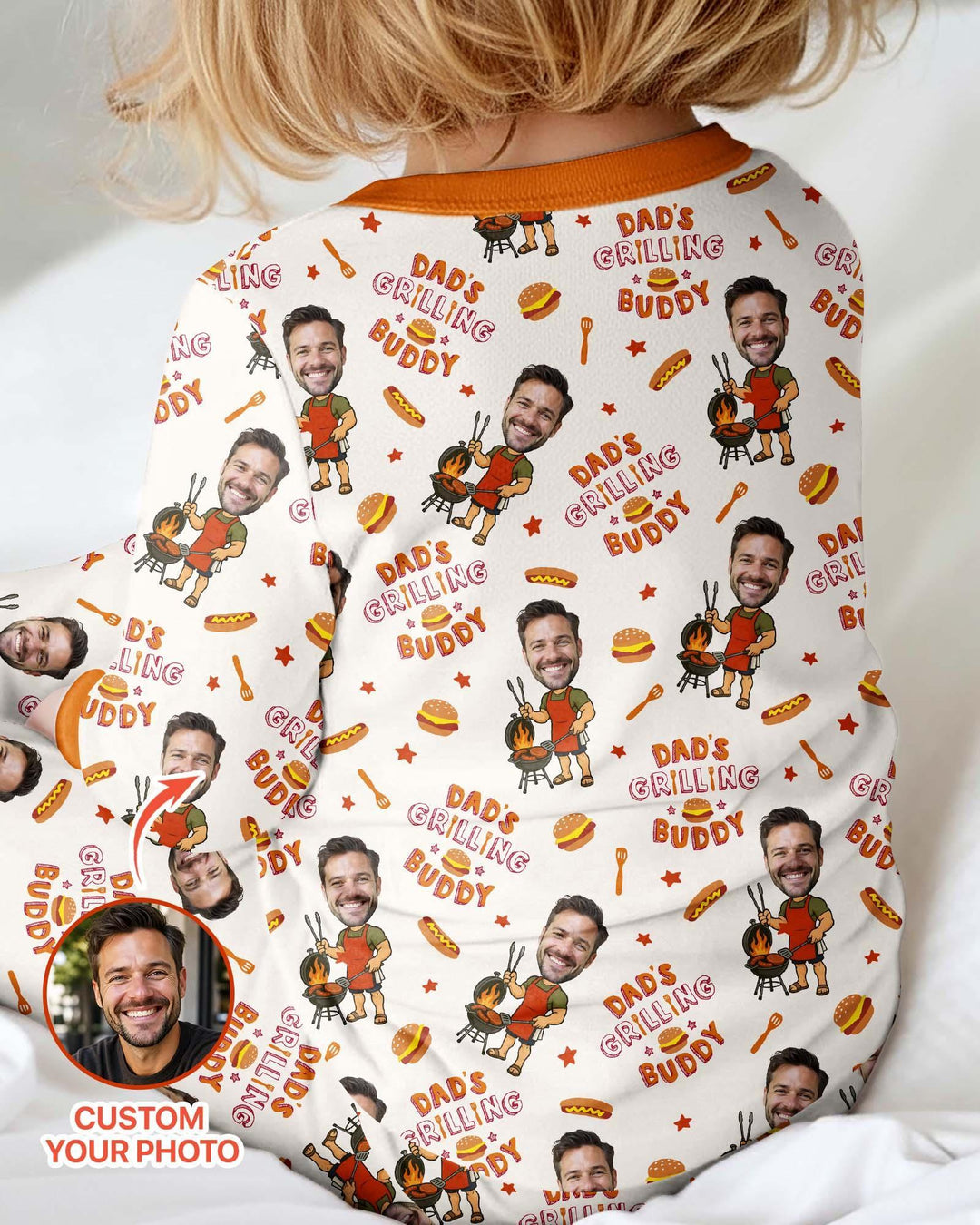 Custom Photo Dad's Grilling Buddy Family Matching Bamboo Convertible Zippy