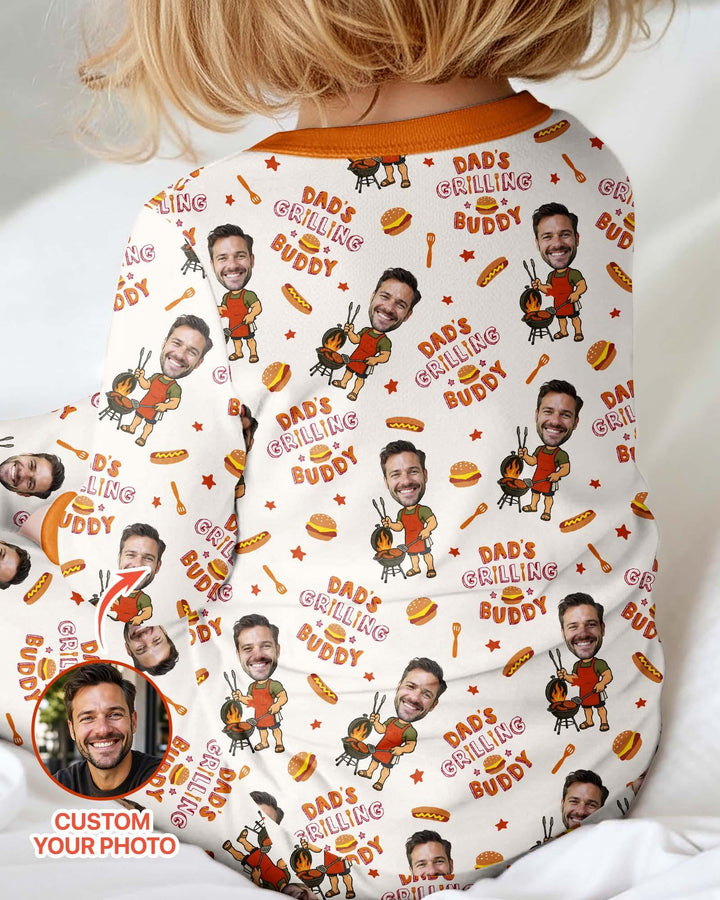 Custom Photo Dad's Grilling Buddy Family Matching Bamboo Convertible Zippy