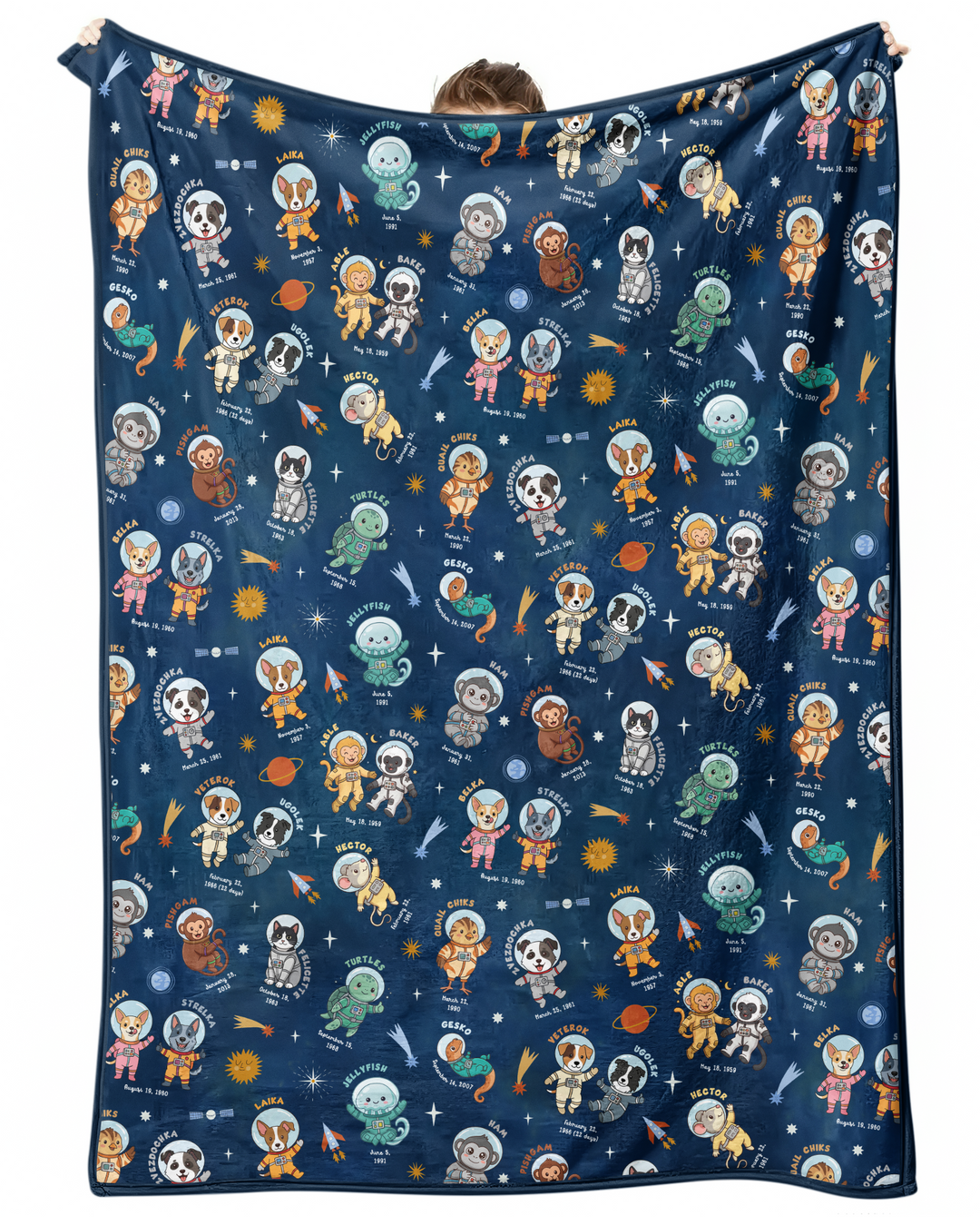 Animal Astronauts Bamboo Blanket