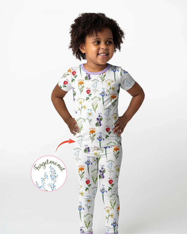 Marian Garden Bamboo Two Piece Short Sleeve Pajama Set