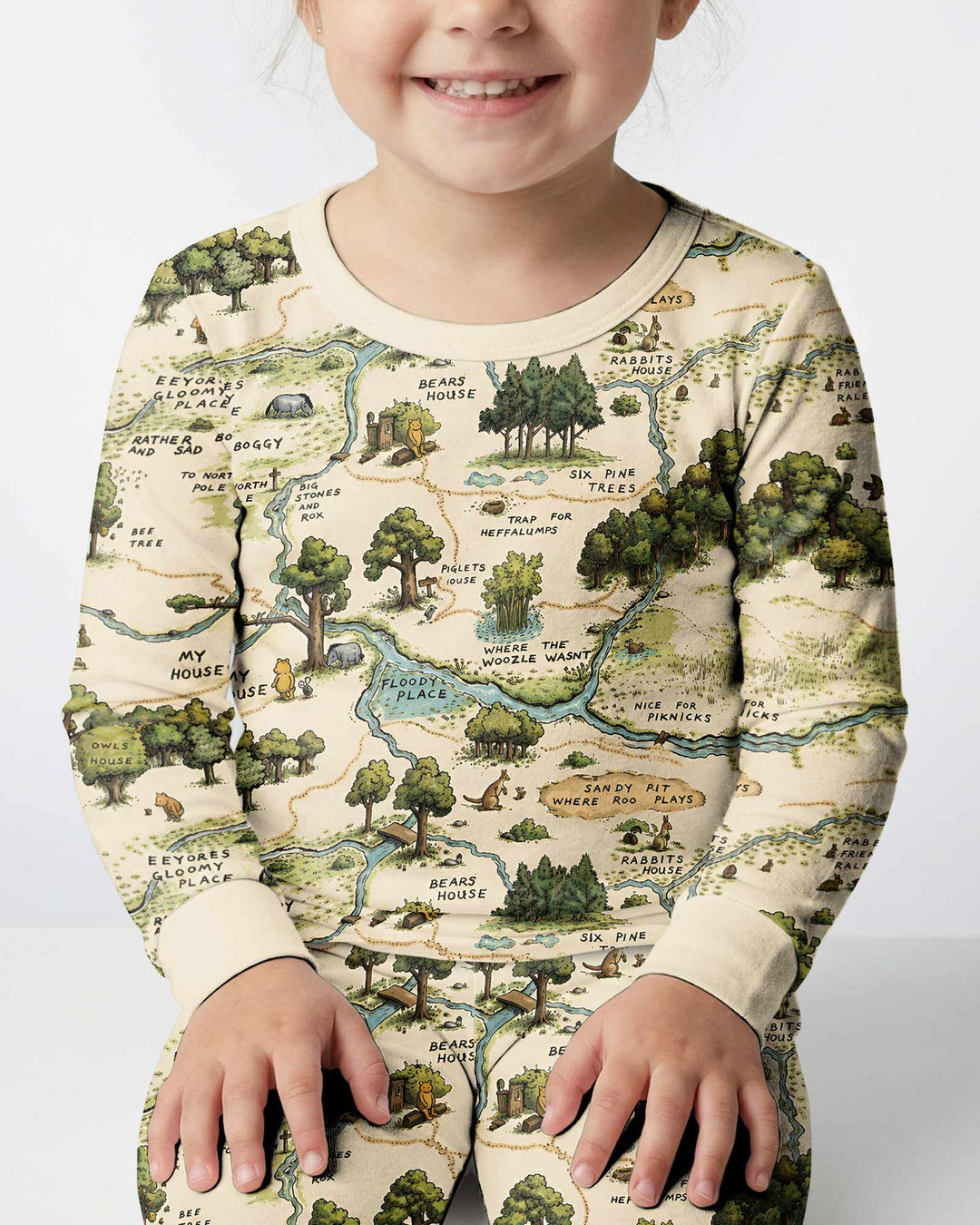 Conjunto de pijama de dos piezas de bambú con mangas largas, plantilla PERSONALIZADA