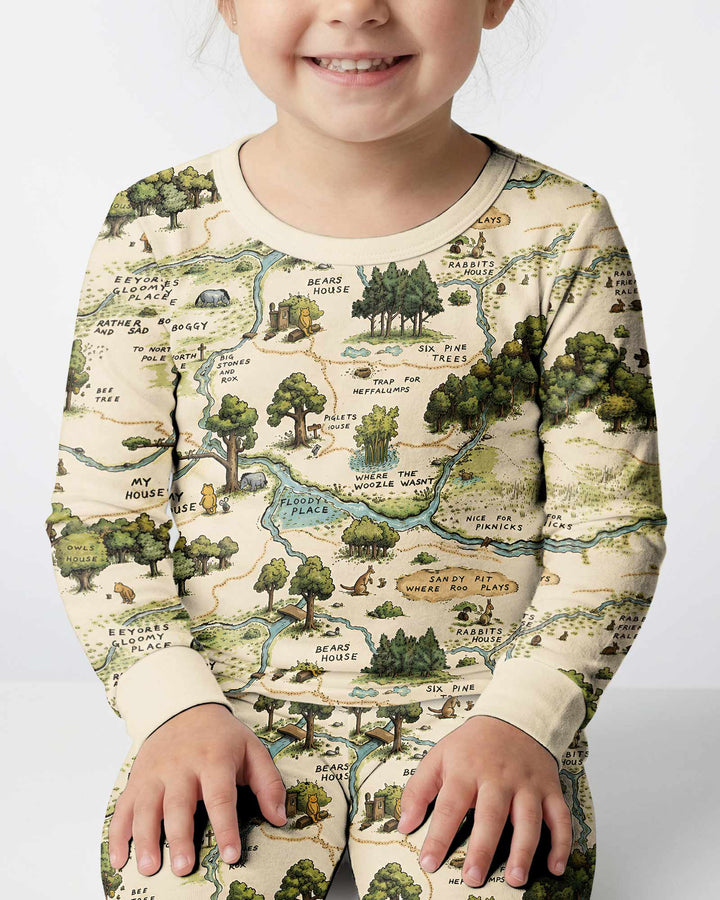 Conjunto de pijama de dos piezas de bambú con mangas largas, plantilla PERSONALIZADA