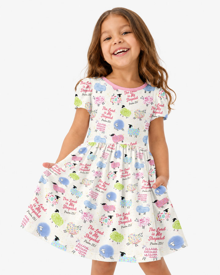 The Lord Is My Shepherd Psalm 23 Bamboo Twirl Dress