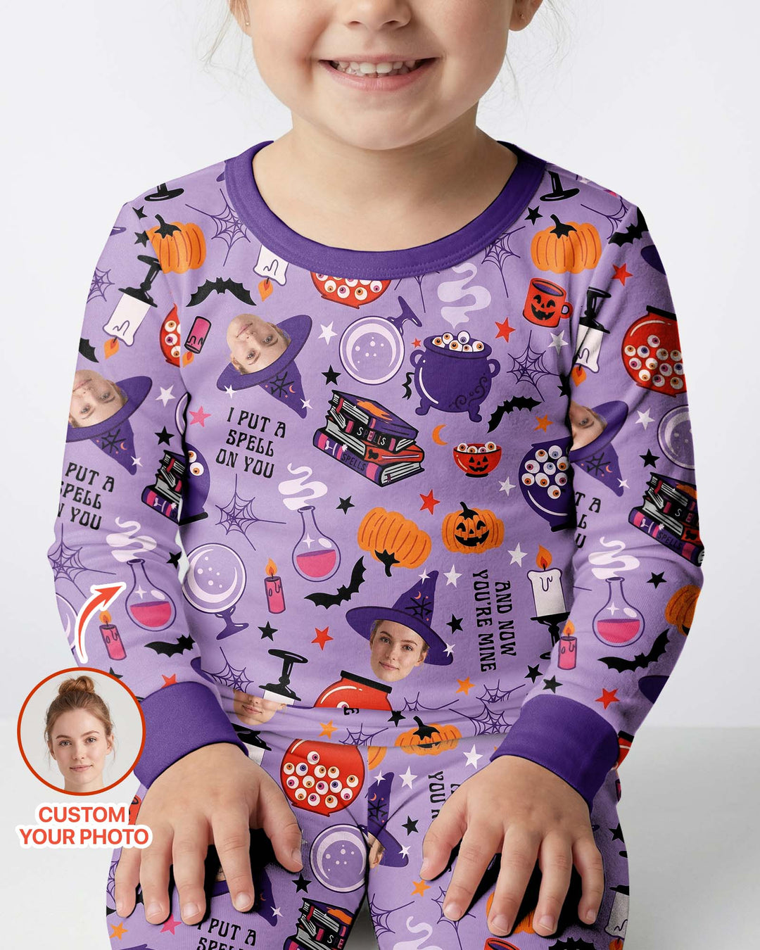 Halloween Little Witch Bamboo Two Piece Long Sleeve Pajama Set