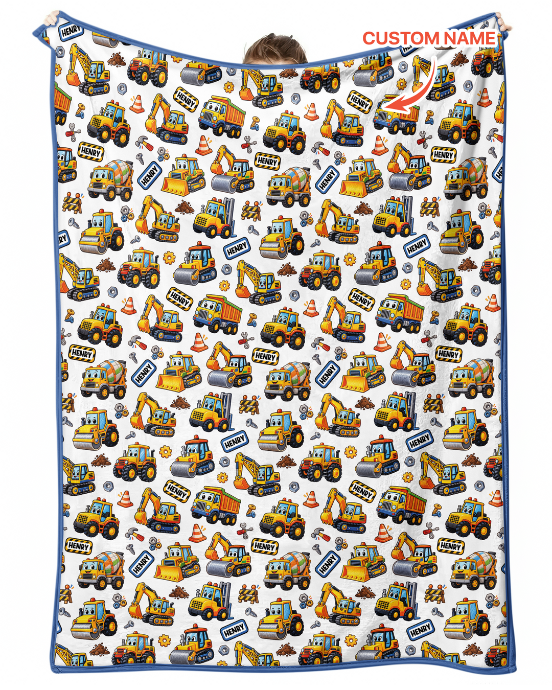 Construction Machines Bamboo Blanket
