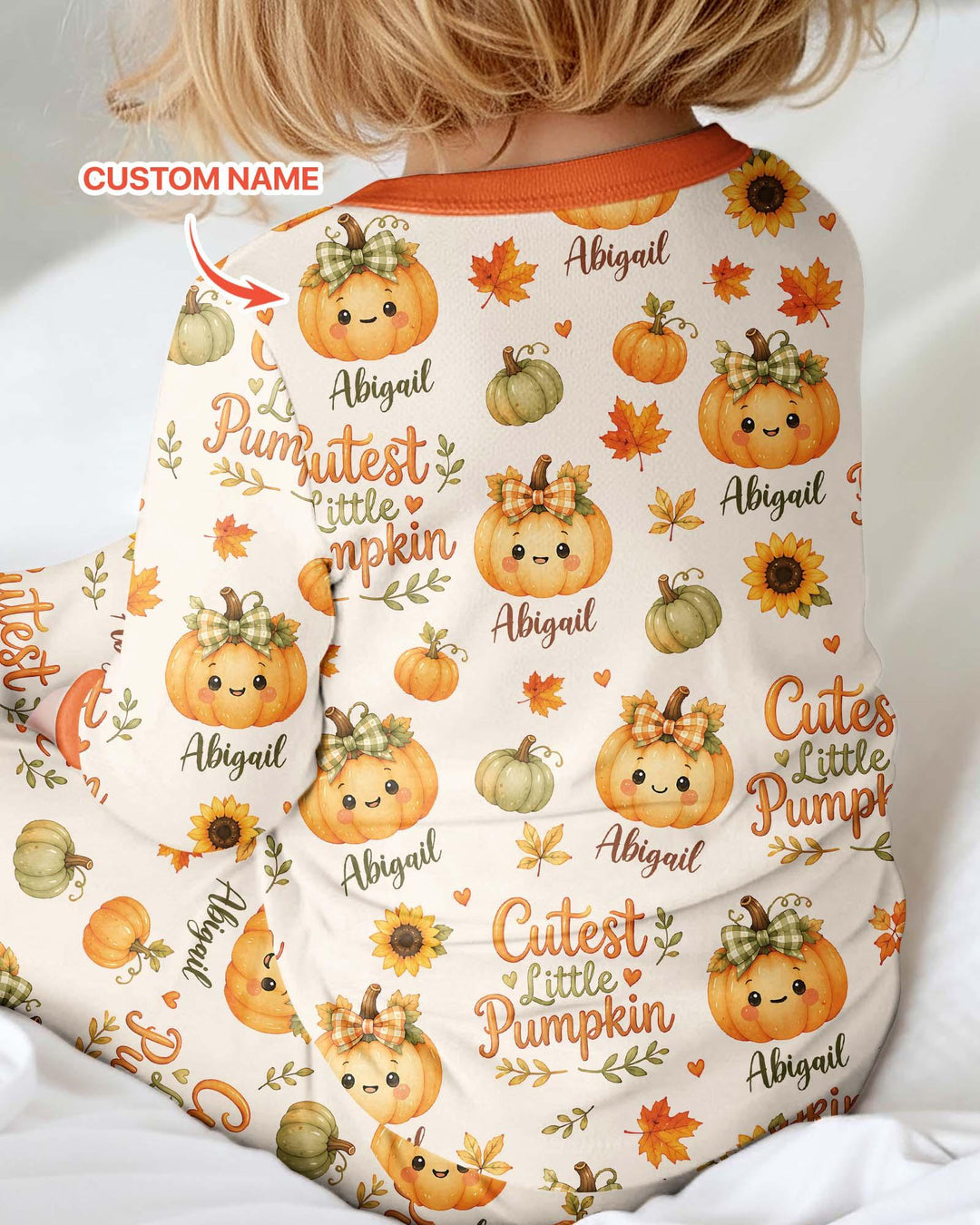 Custom Name Cutest Little Pumpkin Bamboo Convertible Zippy