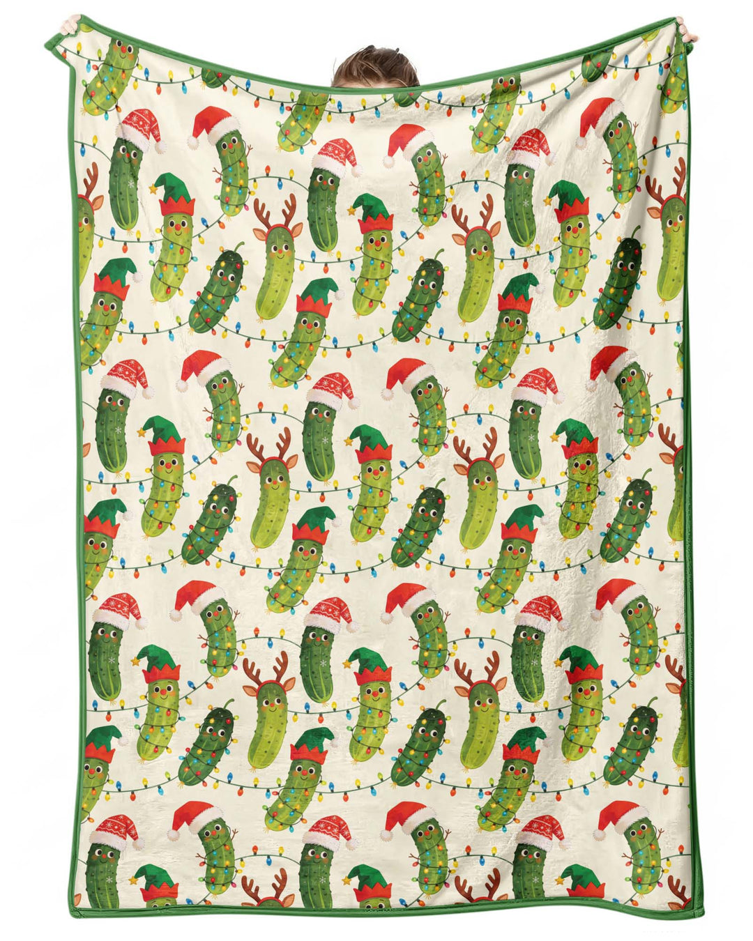 Cheerful Christmas Pickle Bamboo Blanket
