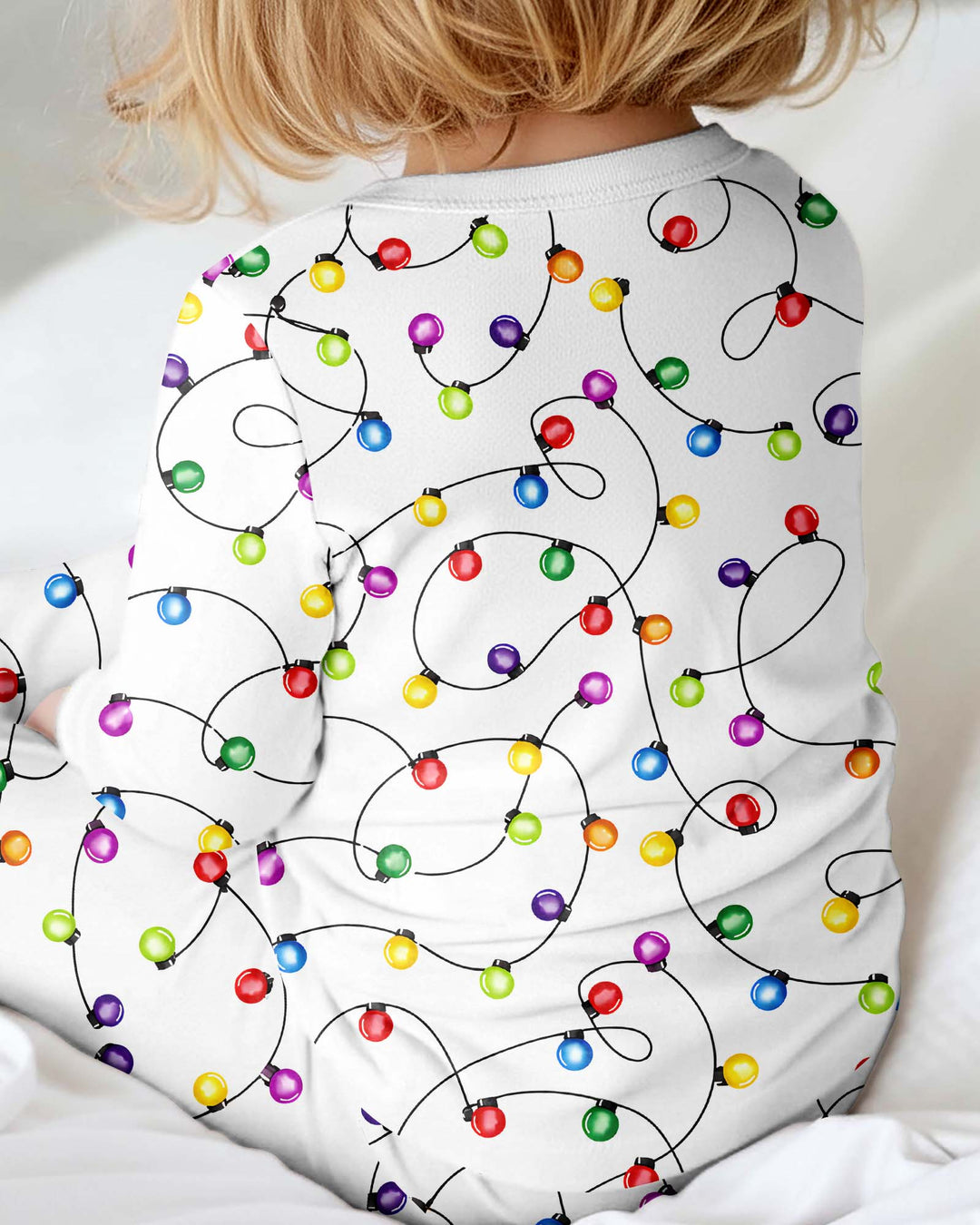 Babys erster Weihnachtslichter-Schlafanzug – Bunt &amp; Gemütlich