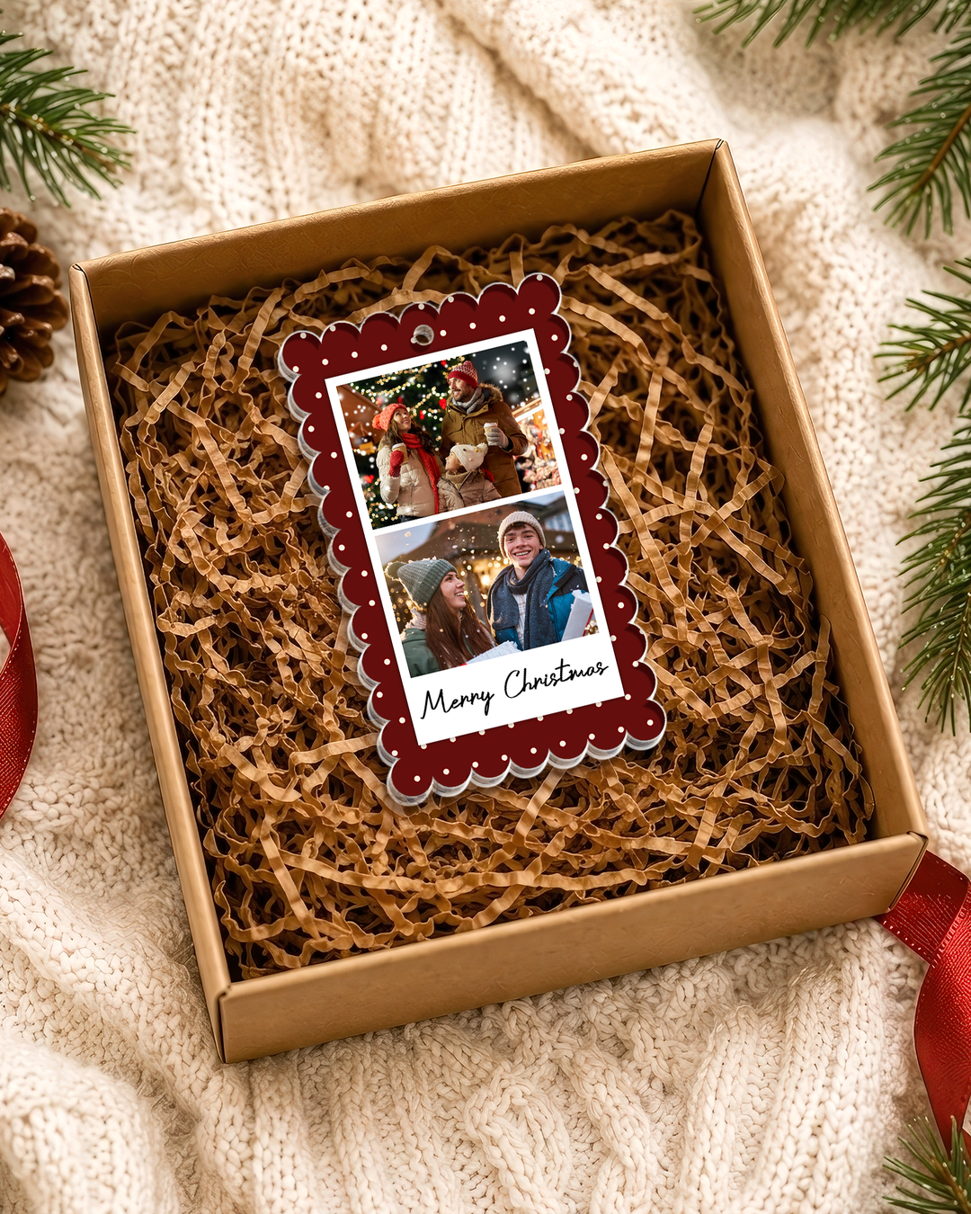 Photo Strip Christmas Acrylic Ornament