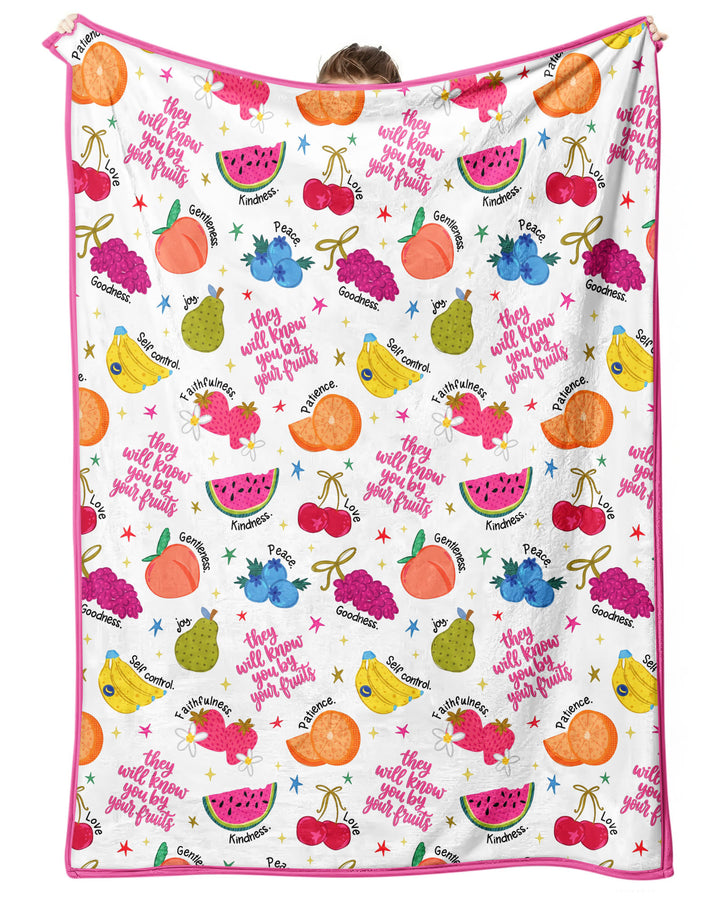 They Will Know You By Your Fruits Bamboo Blanket