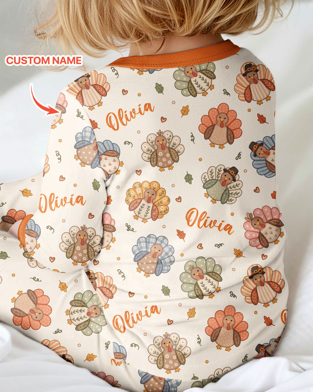 Custom Name Boho Turkey Bamboo Convertible Zippy