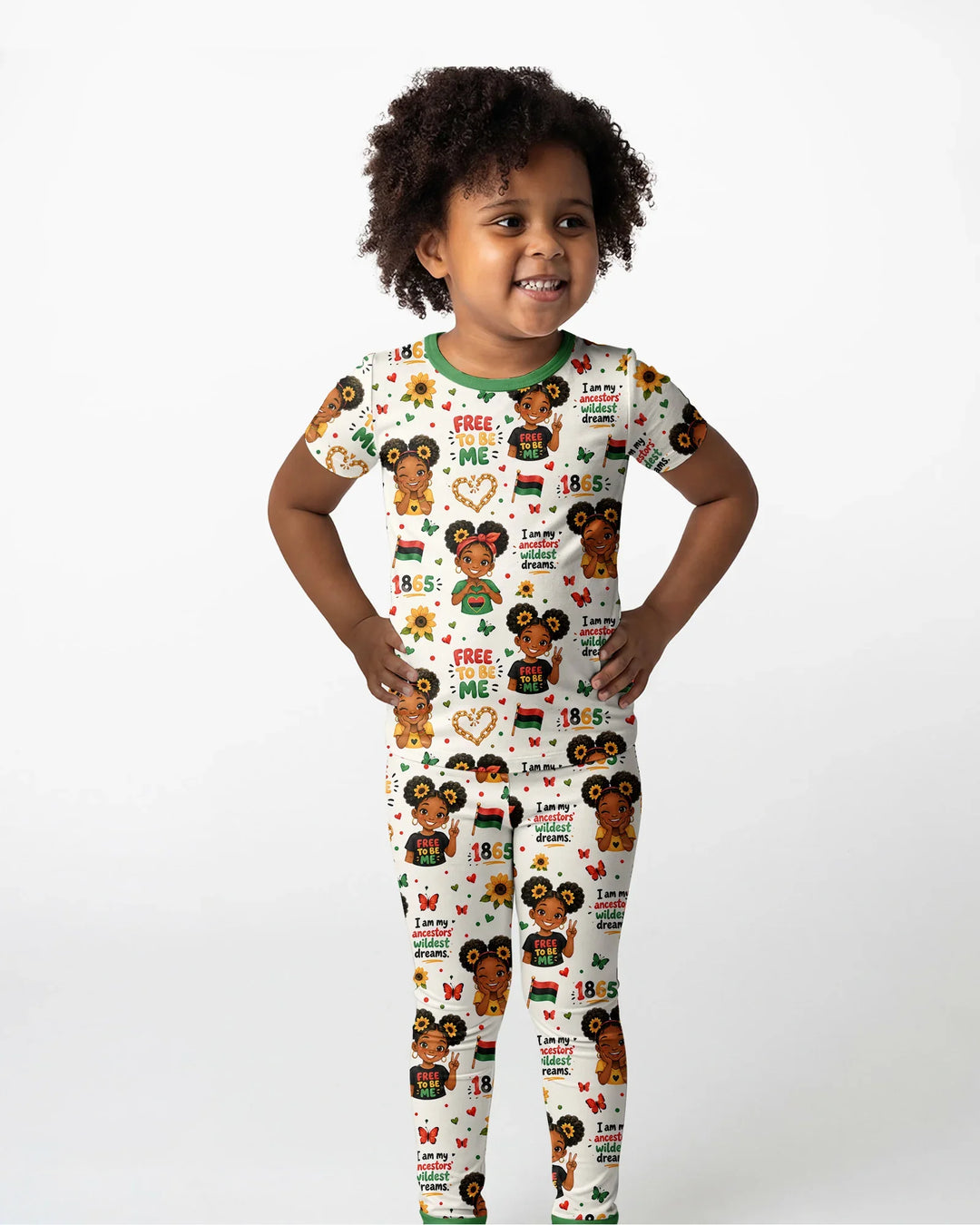 Zweiteiliges, kurzärmliges Pyjama-Set mit Marienkäfern