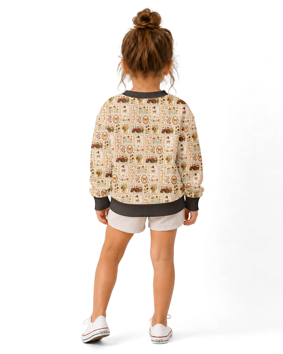 Farmhouse Fall Goose Family Matching Bamboo Crewneck Sweatshirt