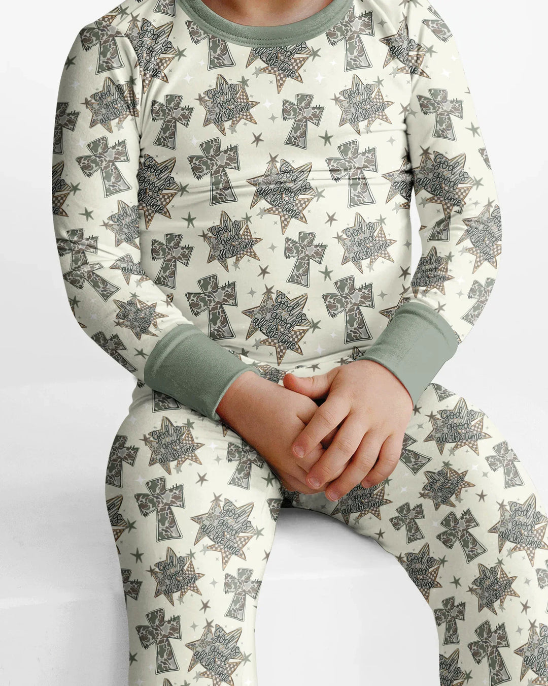 Conjunto de pijama de dos piezas de bambú con mangas largas, plantilla PERSONALIZADA