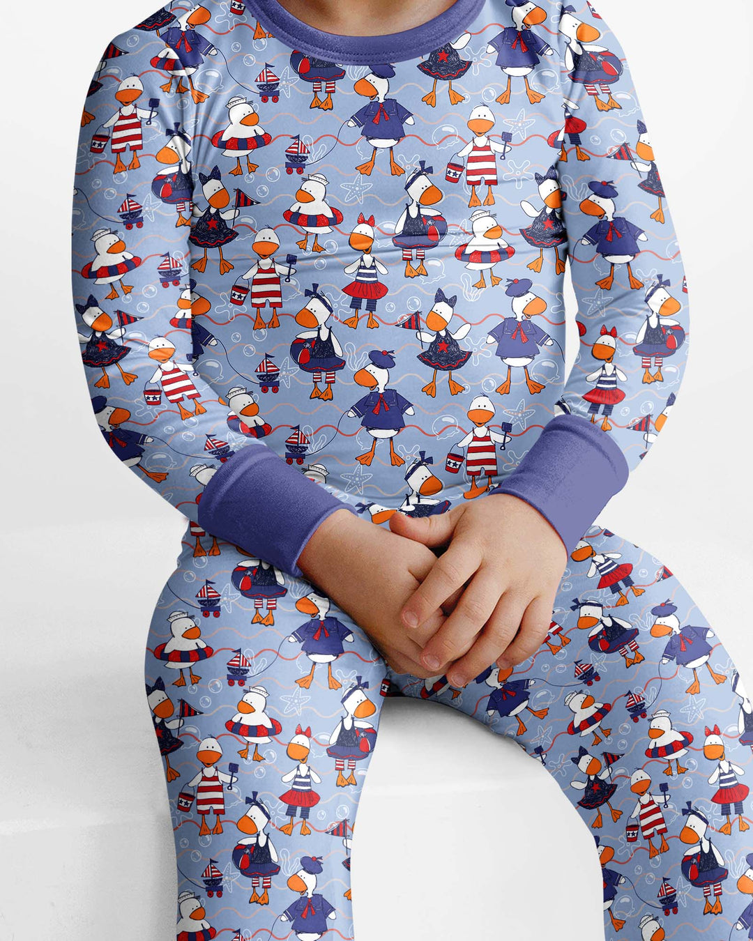 Zweiteiliges Langarm-Pyjama-Set mit Sommerfrüchten