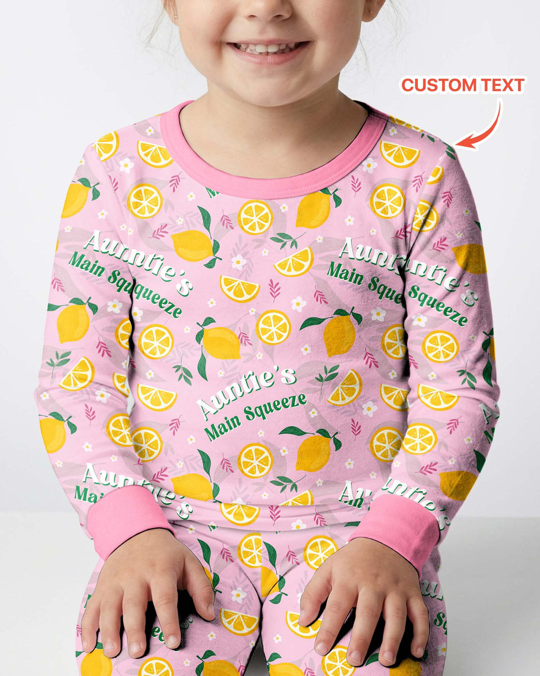 Personalized Family's Main Squeeze Bamboo Two Piece Long Sleeve Pajama Set