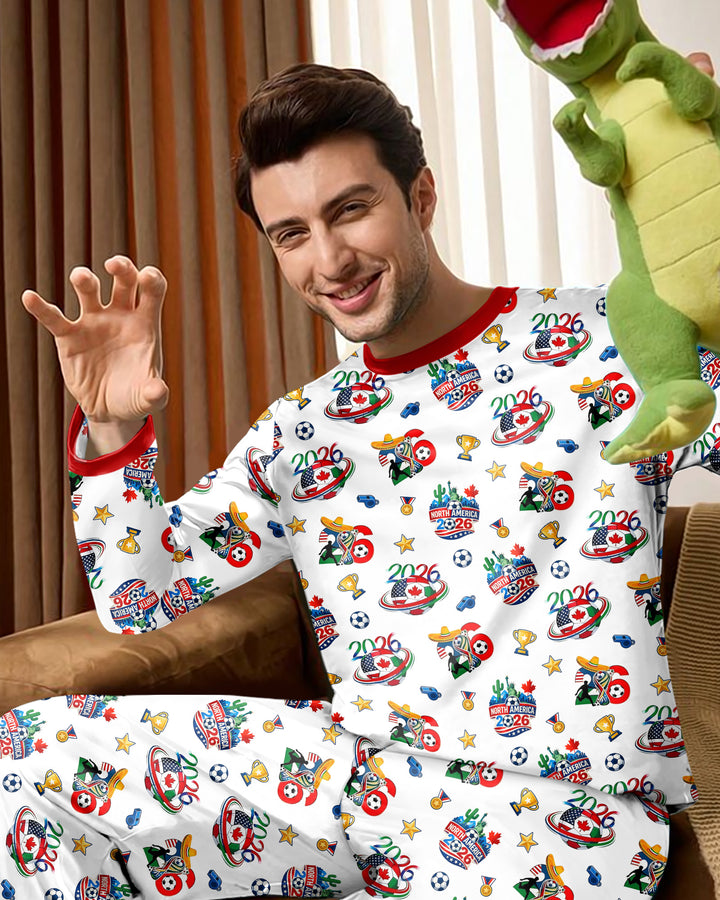 World Soccer North America 2026 Family Matching Bamboo Men's Pajama Set