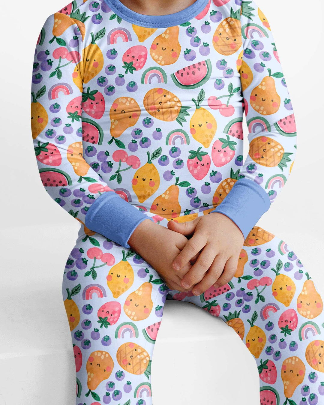 Conjunto de pijama de dos piezas de bambú de manga larga