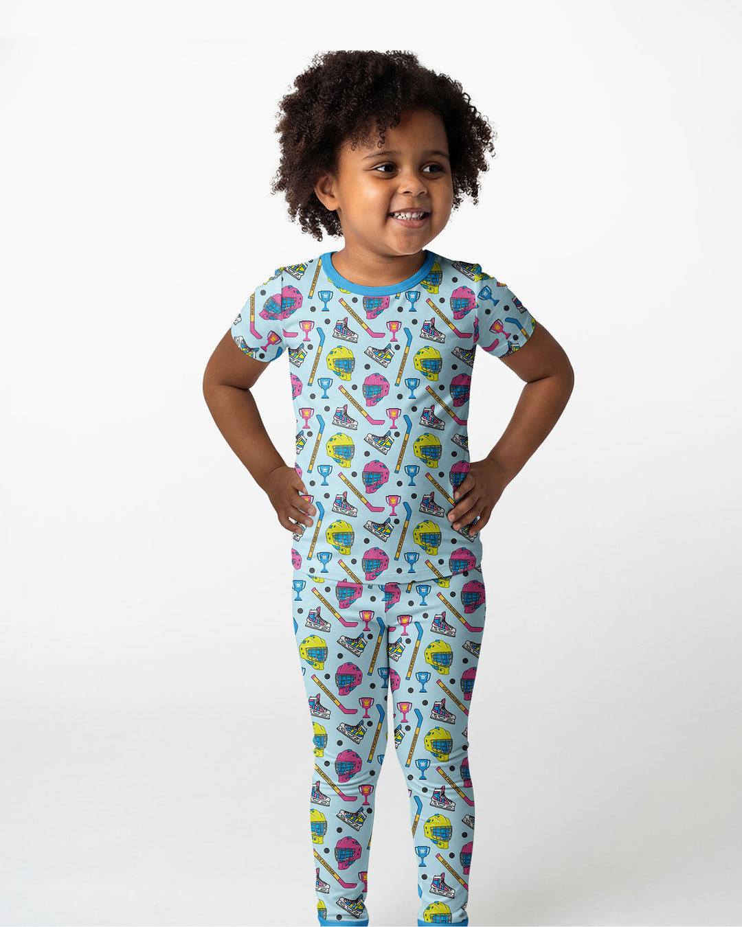 The Ice Hockey Princess Bamboo Two Piece Short Sleeve Pajama Set