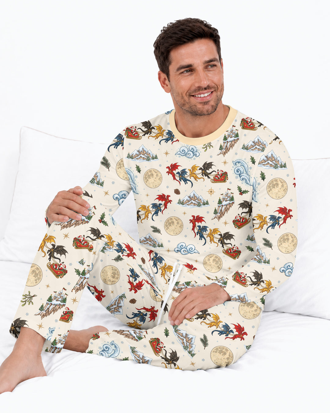 Fourth Wing Christmas Bamboo Men's Pajama Set