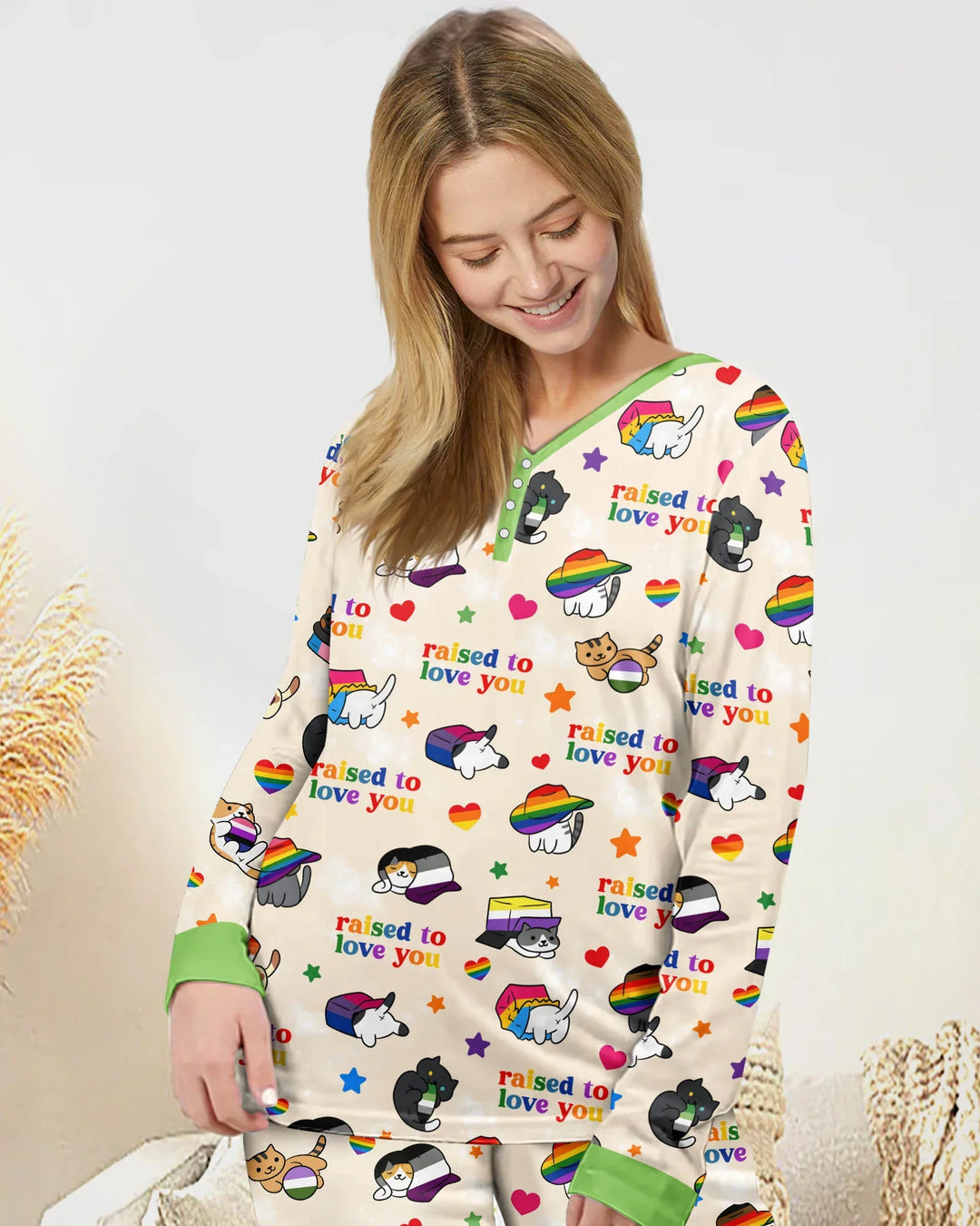 Plantilla de conjunto de pijama de mujer de bambú
