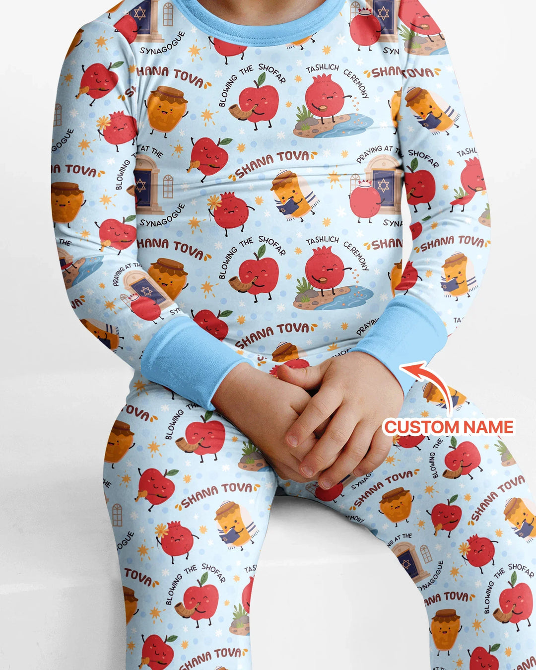 Sweet Sacred Moments Family Matching Bamboo Two Piece Long Sleeve Pajama Set