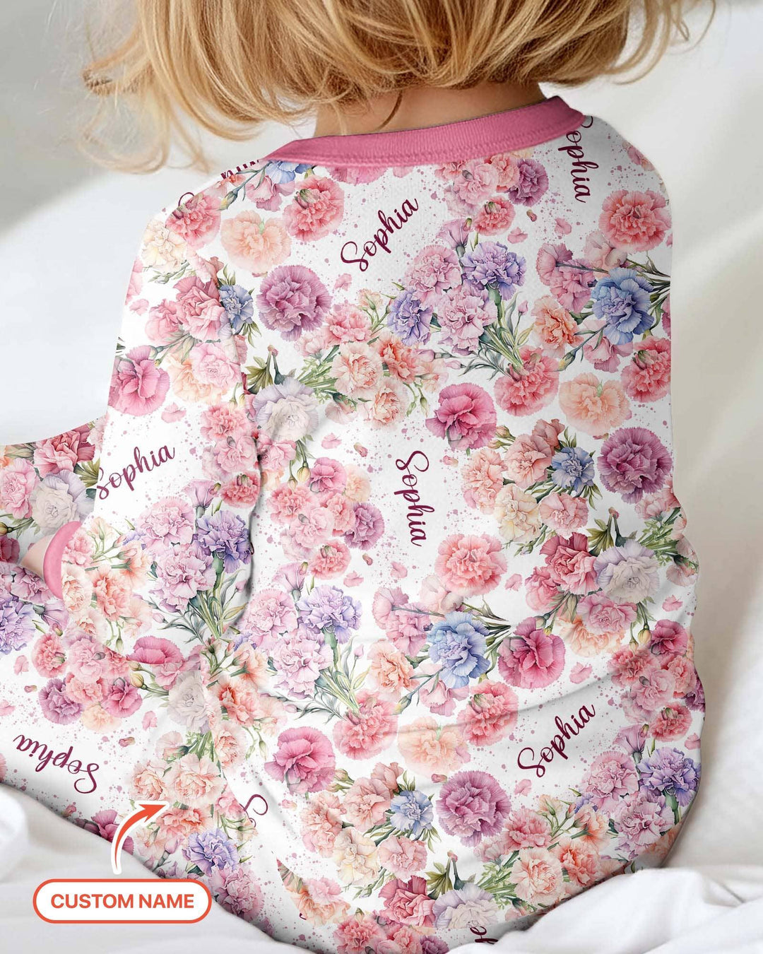 Bambú Convertible Zippy con Flores de Mes de Nacimiento y Nombre Personalizado