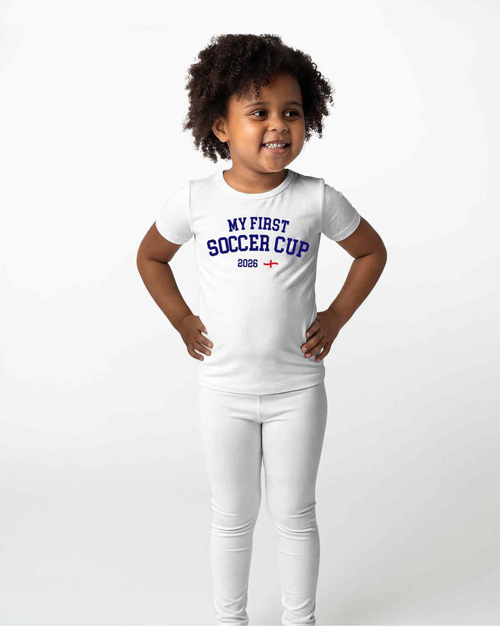 My First Soccer Cup 2026 Bamboo Two Piece Short Sleeve Pajama Set
