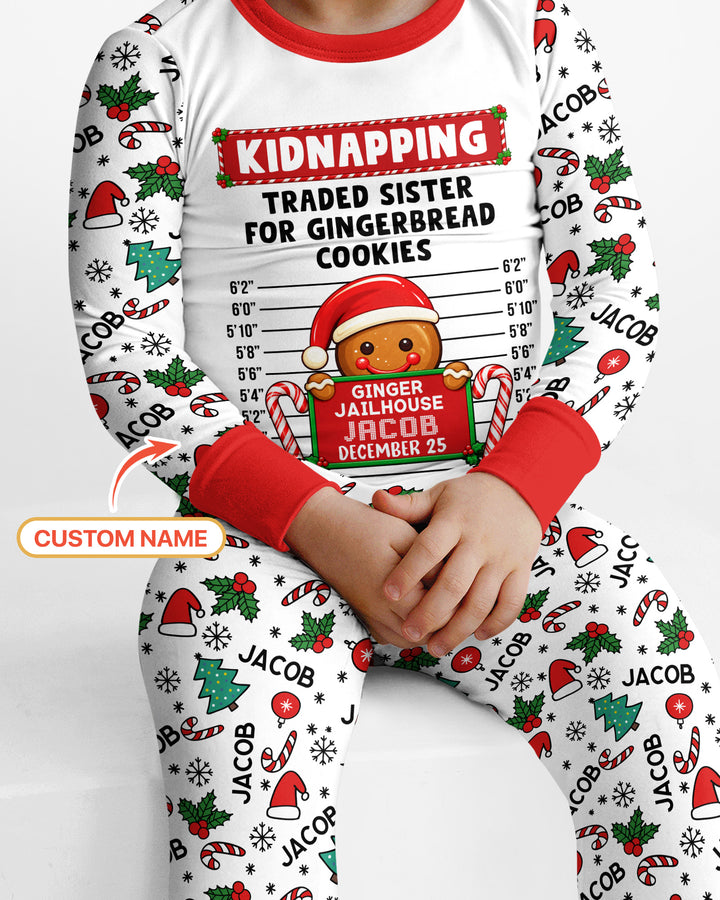 Funny Christmas Family Matching Bamboo Two Piece Long Sleeve Pajama Set