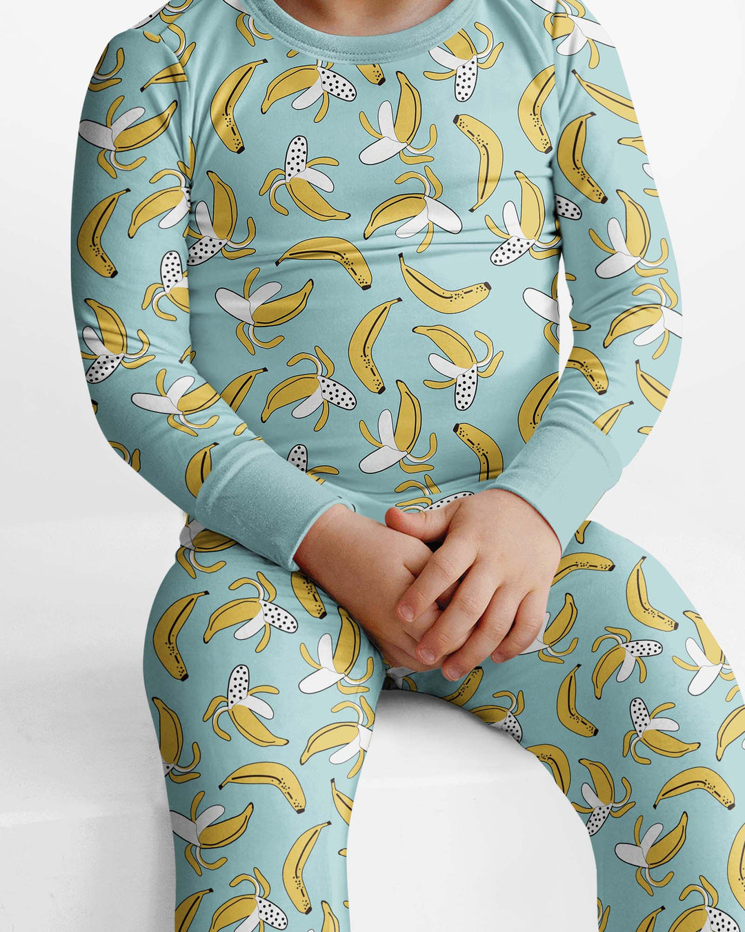 Conjunto de pijama de dos piezas de bambú con plátanos