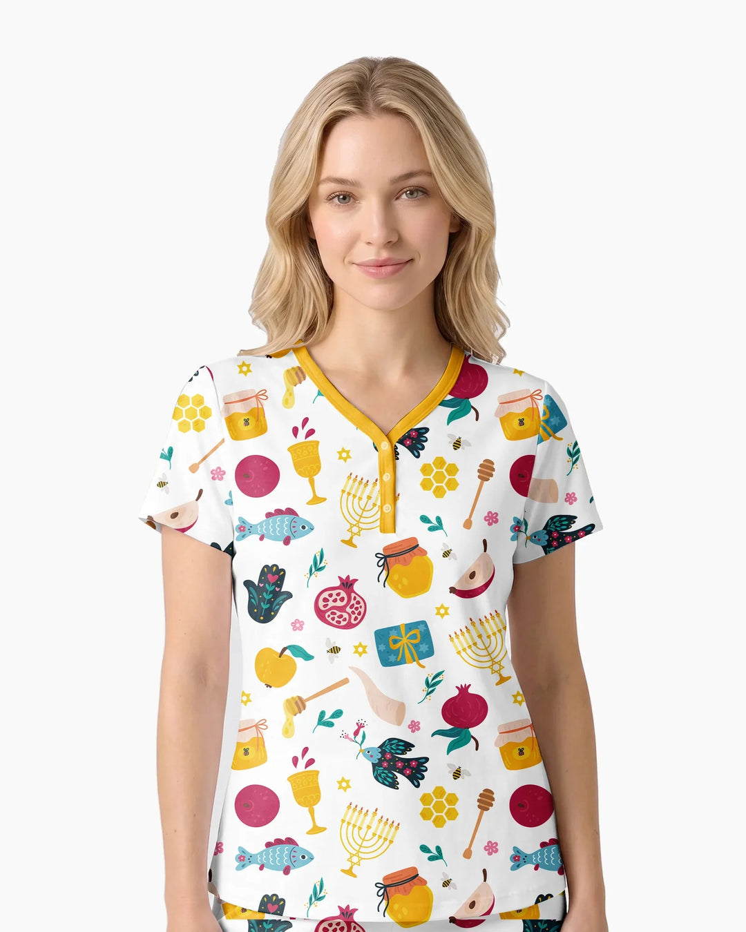 Shanah Tovah Party Bamboo Women Short Sleeve Short Pajama Set