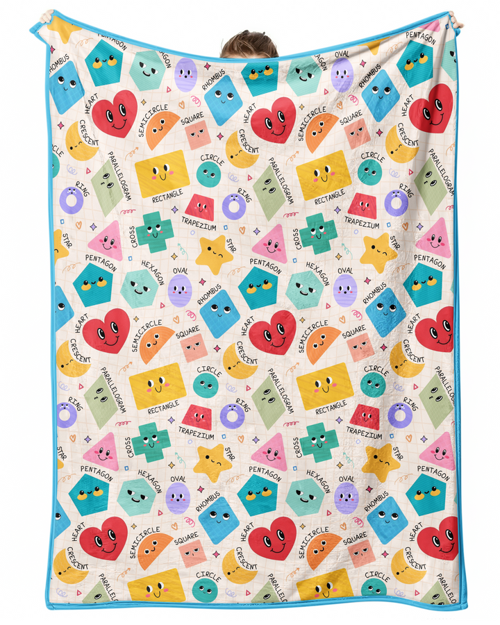 Happy Shape Squad Family Matching Bamboo Blanket
