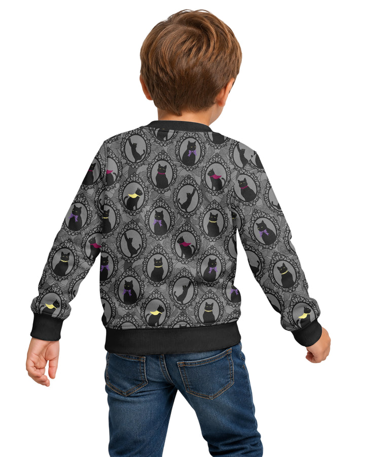 Midnight Cat Parade Bamboo Crewneck Sweatshirt