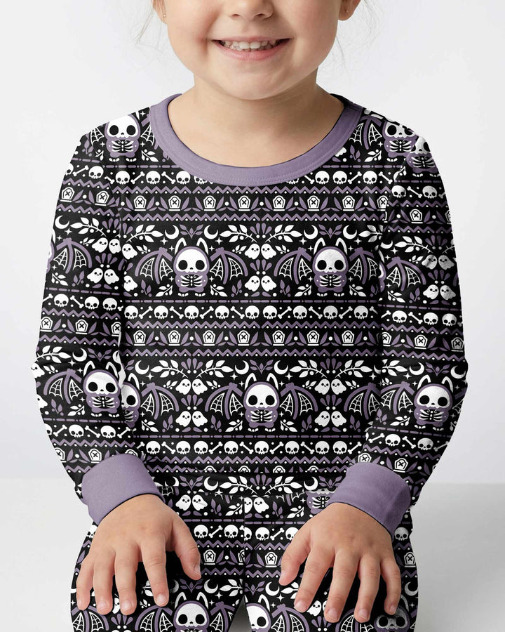 Batty Fair Isle Bamboo Two Piece Long Sleeve Pajama Set