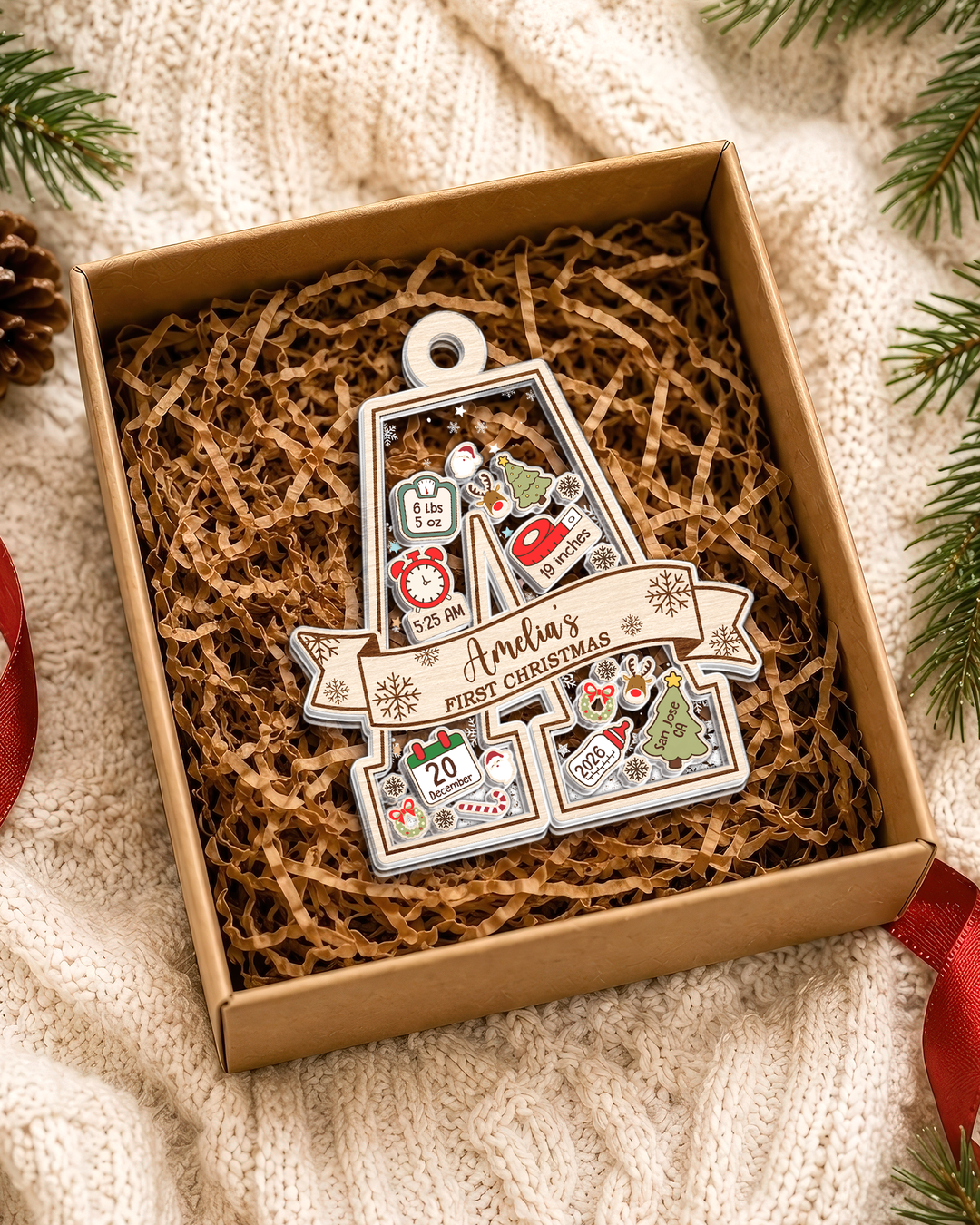 Baby's First Christmas Shaker Ornament