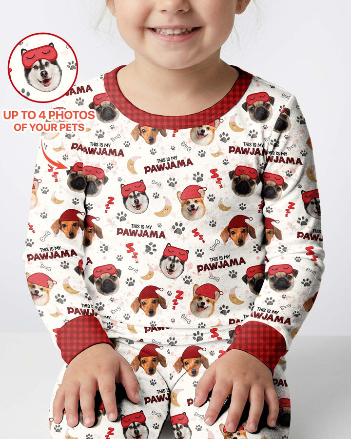 Custom Pet Photo This Is My Pawjama Bamboo Two Piece Long Sleeve Pajama Set