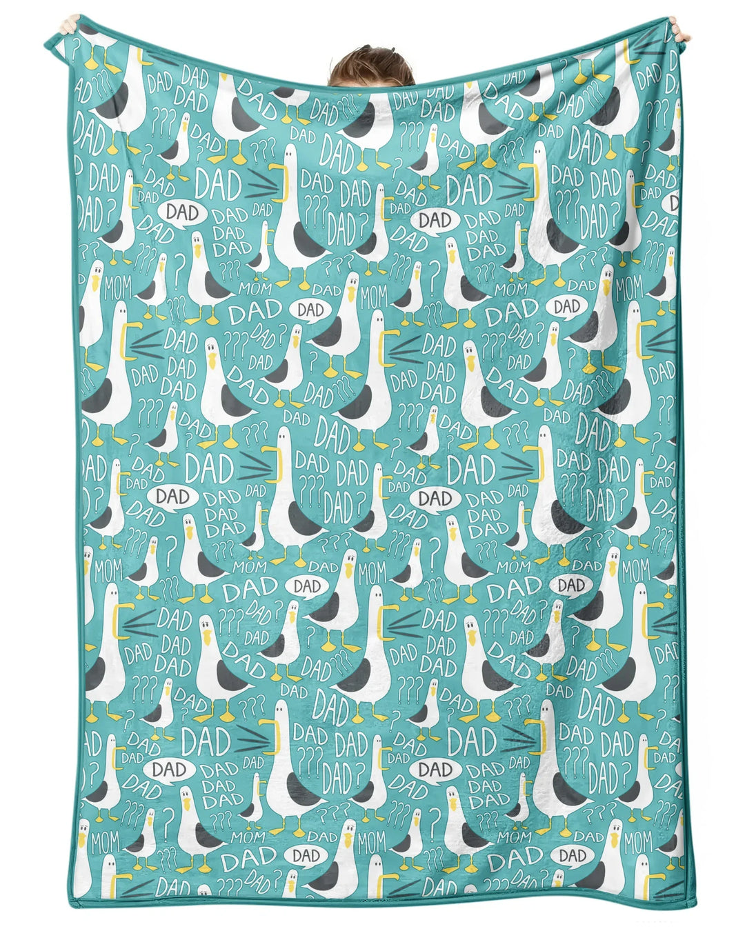 Funny Seagull DAD Bamboo Blanket