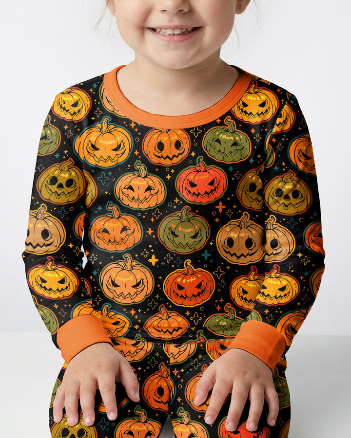 Jack O’ Lantern Nights Bamboo Two Piece Long Sleeve Pajama Set