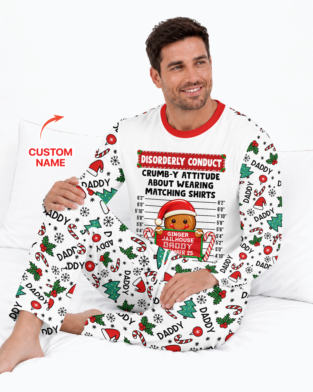 Funny Christmas Family Matching Bamboo Men's Pajama Set