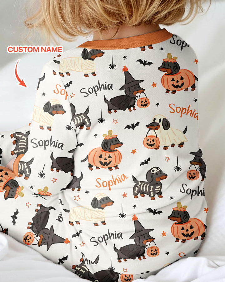Orange and Black Dachshund Bamboo Convertible Zippy