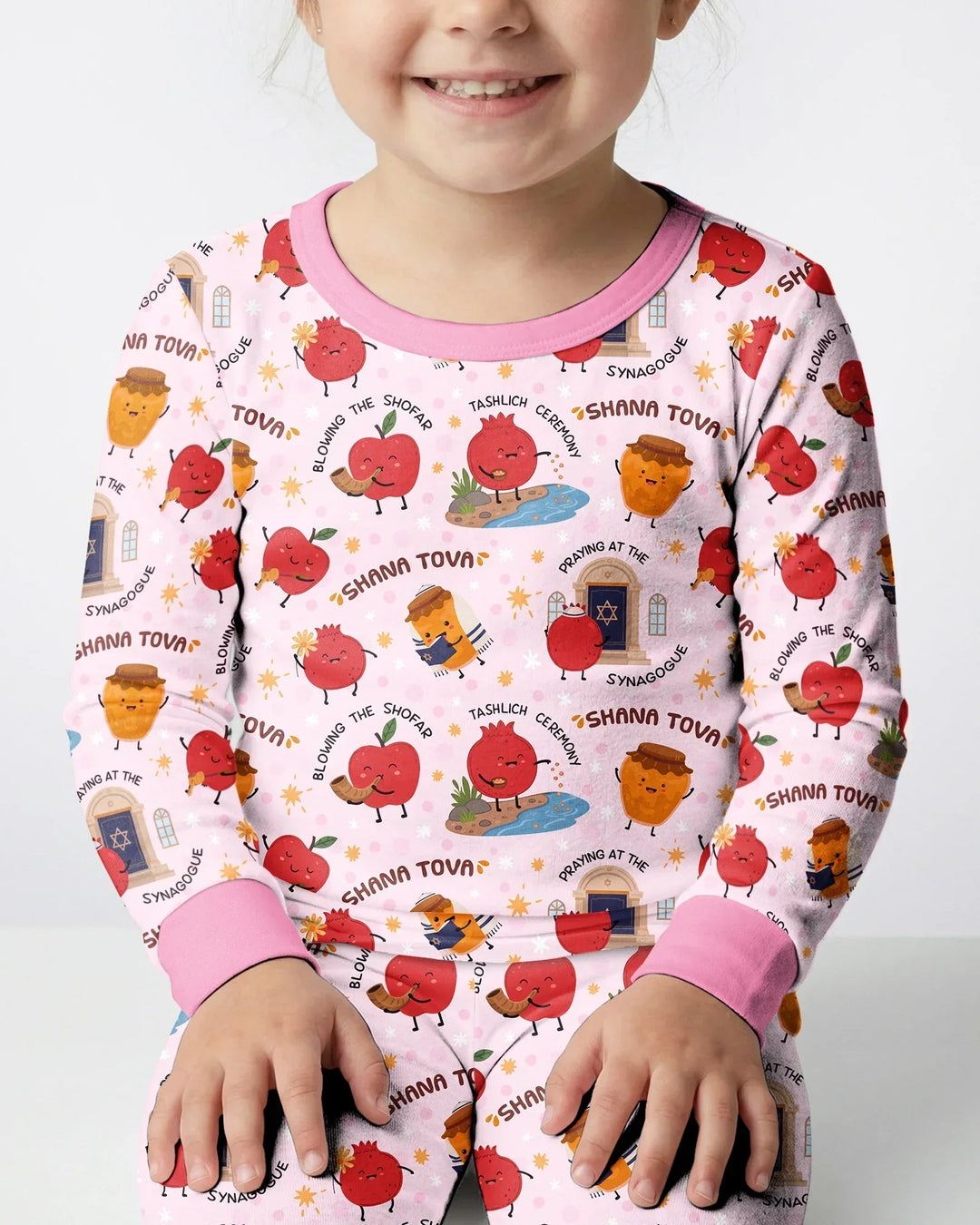 Sweet Sacred Moments Family Matching Bamboo Two Piece Long Sleeve Pajama Set