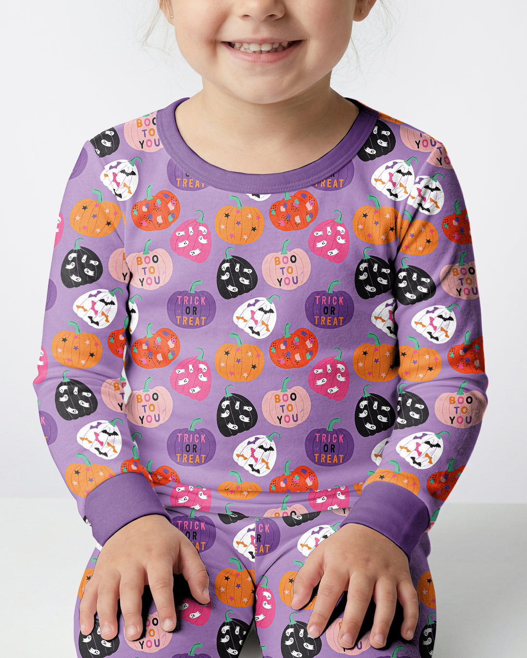 Boo Pumpkin Season Bamboo Two Piece Long Sleeve Pajama Set